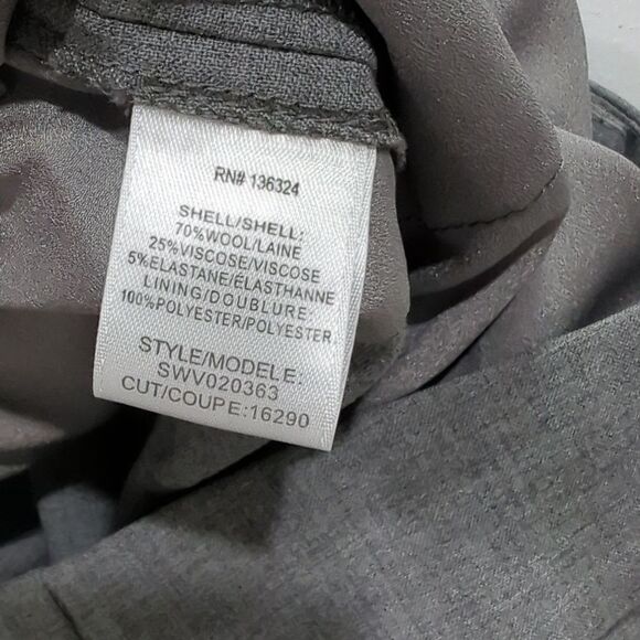 Halston Heritage Dress Pants Womens 8 Gray Wide Leg Split Leg Wool Blend Pants - Picture 8 of 13